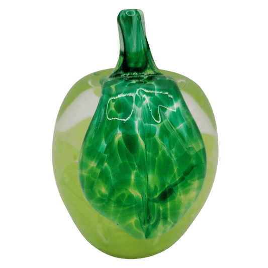 Joe Rice Green Apple Art Glass Sculpture