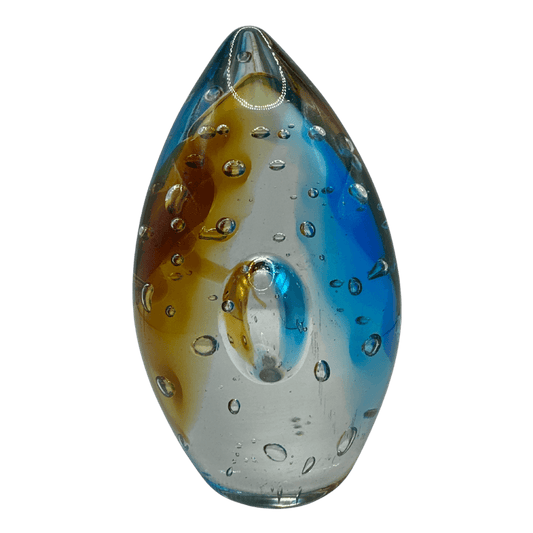Mid‑Century Studio‑Glass Egg Paperweight
