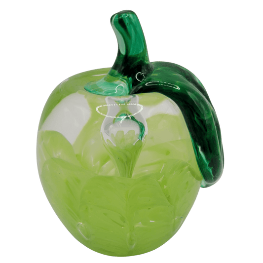 Joe Rice Green Apple Art Glass Sculpture